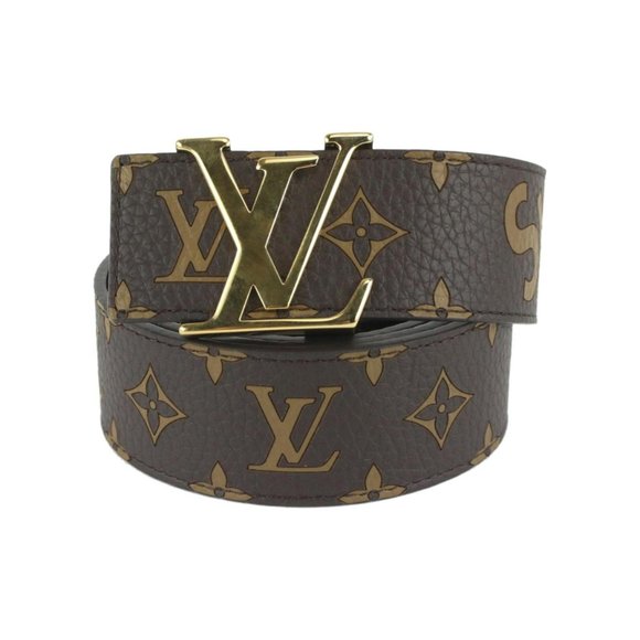 Louis Vuitton x Supreme LV x Supreme 110/44 Brown Monogram LV Initials Belt - Picture 1 of 12